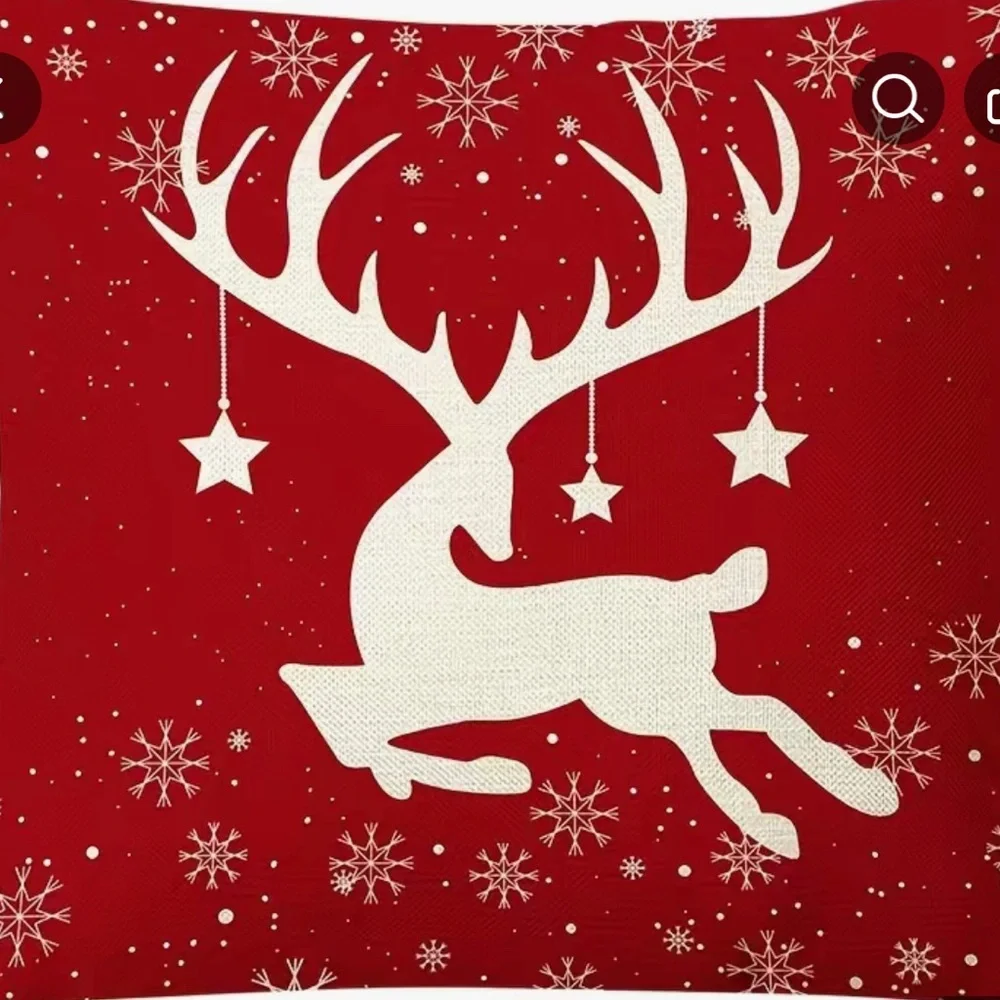 4pcs Christmas Pillowcases,17.7x17.7 Inch, Set Of 4, Pillow Inserts Not Included - Picture 4 of 8